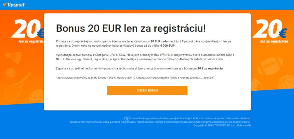 20-eur-za-registráciu