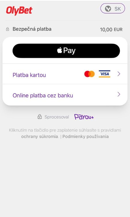 Olybet-možnosť-platby-kartou