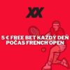5 EUR free bet v DOXXbete každý deň počas French Open – Stav si bez rizika