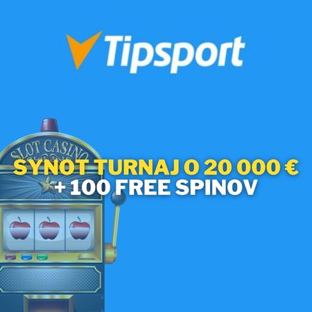 Synot turnaj v Tipsporte – Dotácia 20 000 EUR a 100 free spinov pre každého